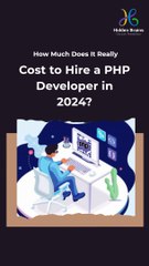 How Much Does It Cost to Hire PHP Developer #PHPDeveloperCost #HiddenBrains #PHP