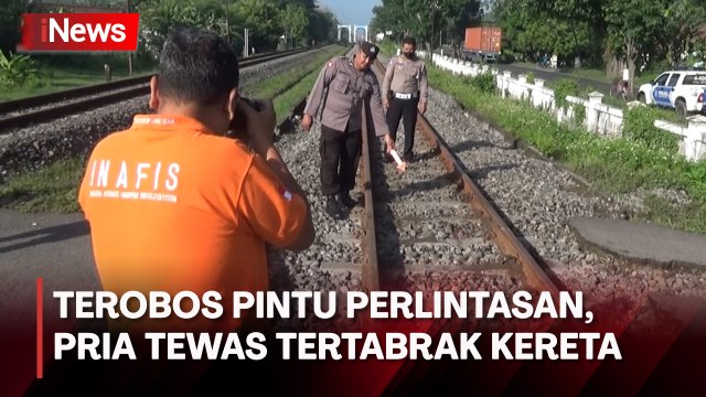 Akibat Terobos Pintu Perlintasan, Pria Tewas Tertabrak Kereta Api