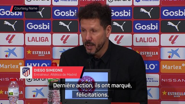 Simeone félicite Gérone après la défaite de l'Atlético
