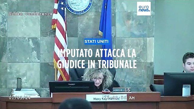 Stati Uniti: ha precedenti per violenza domestica, aggredisce anche la giudice durante l'udienza