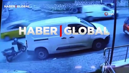 Çukura düşen aracın hava yastığı böyle patladı! “Bomba sandık''