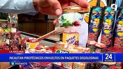 La Molina: incautan pirotécnicos envueltos en paquetes de golosinas