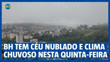 BH tem céu nublado e clima chuvoso nesta quinta-feira