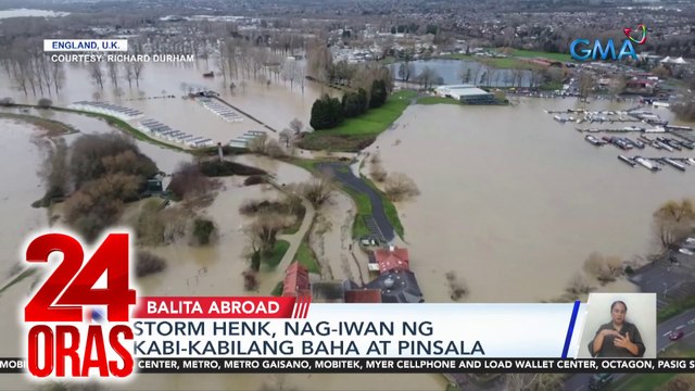 Storm Henk, nag-iwan ng kabi-kabilang baha at pinsala | 24 Oras