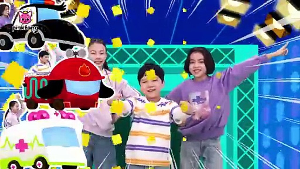 -4K- Let’s go- Super Brave Cars- Dance Along Kids Nursery Rhymes Pinkfong Songs