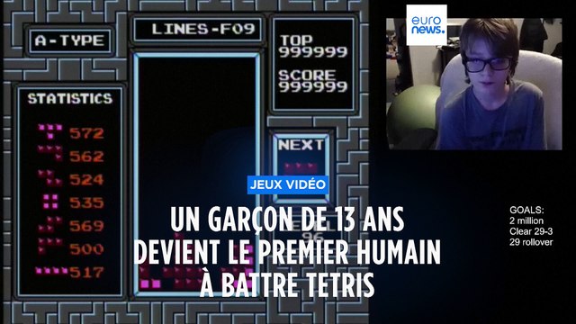 Un adolescent de 13 ans devient le premier humain à venir à bout du jeu vidéo Tetris