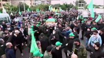 حركة حماس تشيّع العاروري واثنين من رفاقه في بيروت