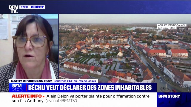 Crues: Cathy Apourceau-Poly (sénatrice PCF du Pas-de-Calais) réclame des fonds d'État exceptionnels au gouvernement