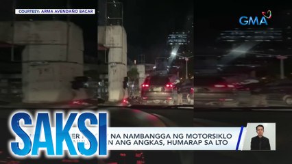 Driver ng SUV na nambangga ng motorsiklo at ginulungan ang angkas, humarap sa LTO | Saksi