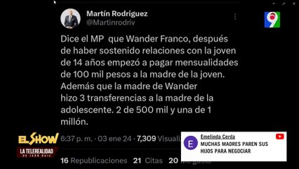 Wander y la madre de la víctima están siendo acusados de explotación sexual |El Show del Mediodía