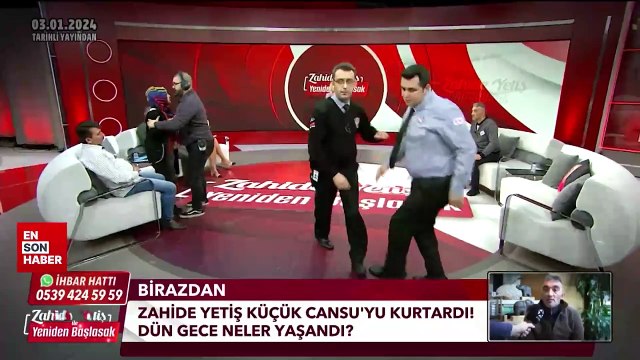 Üvey baba canlı yayında gözaltına alındı