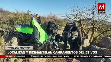 Desmantelan campamento delictivo en Tepetongo, Zacatecas