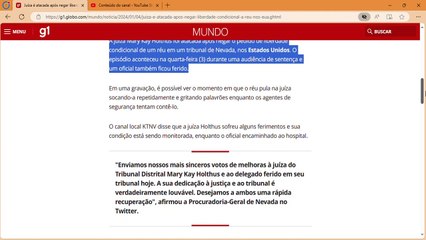 Juíza é atacada após negar liberdade condicional a réu nos EUA