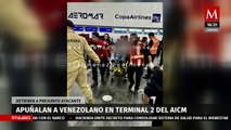 Venezolano es atacado con una navaja en la Terminal 2 del AICM