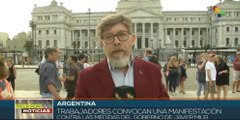 Argentina: Va finalizando convocatoria de manifestación de los sindicatos frente al Congreso