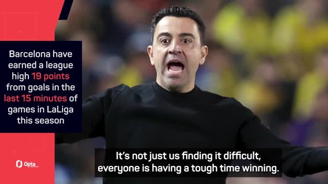 Xavi defiant over Barca's title chances after late win at Las Palmas