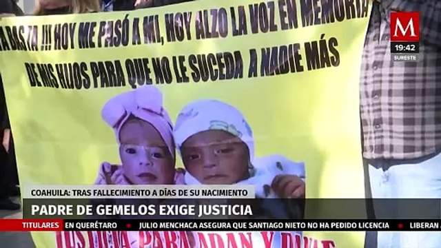 Piden justicia por gemelos recién nacidos que murieron por presunta negligencia médica en Saltillo
