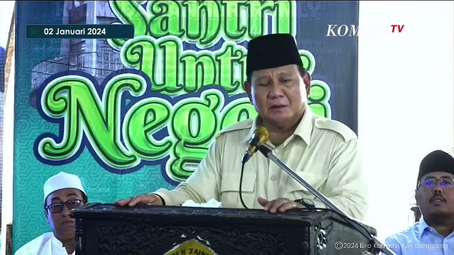[FULL] Pidato Prabowo di Depan Para Santri di Ponpes Genggong Probolinggo