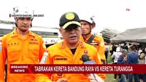 Usaha Basarnas Evakuasi 2 Korban Tabrakan Turangga VS Komuter Bandung Raya yang Terjebak di Gerbong