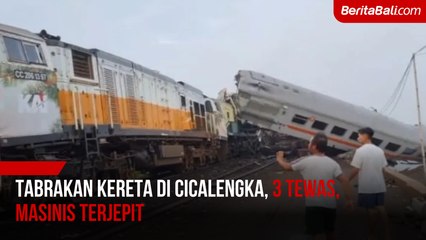 Tabrakan Kereta di Cicalengka, 3 Tewas, Masinis Terjepit