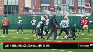 Luke Musgrave Practices for Packers on Jan. 4