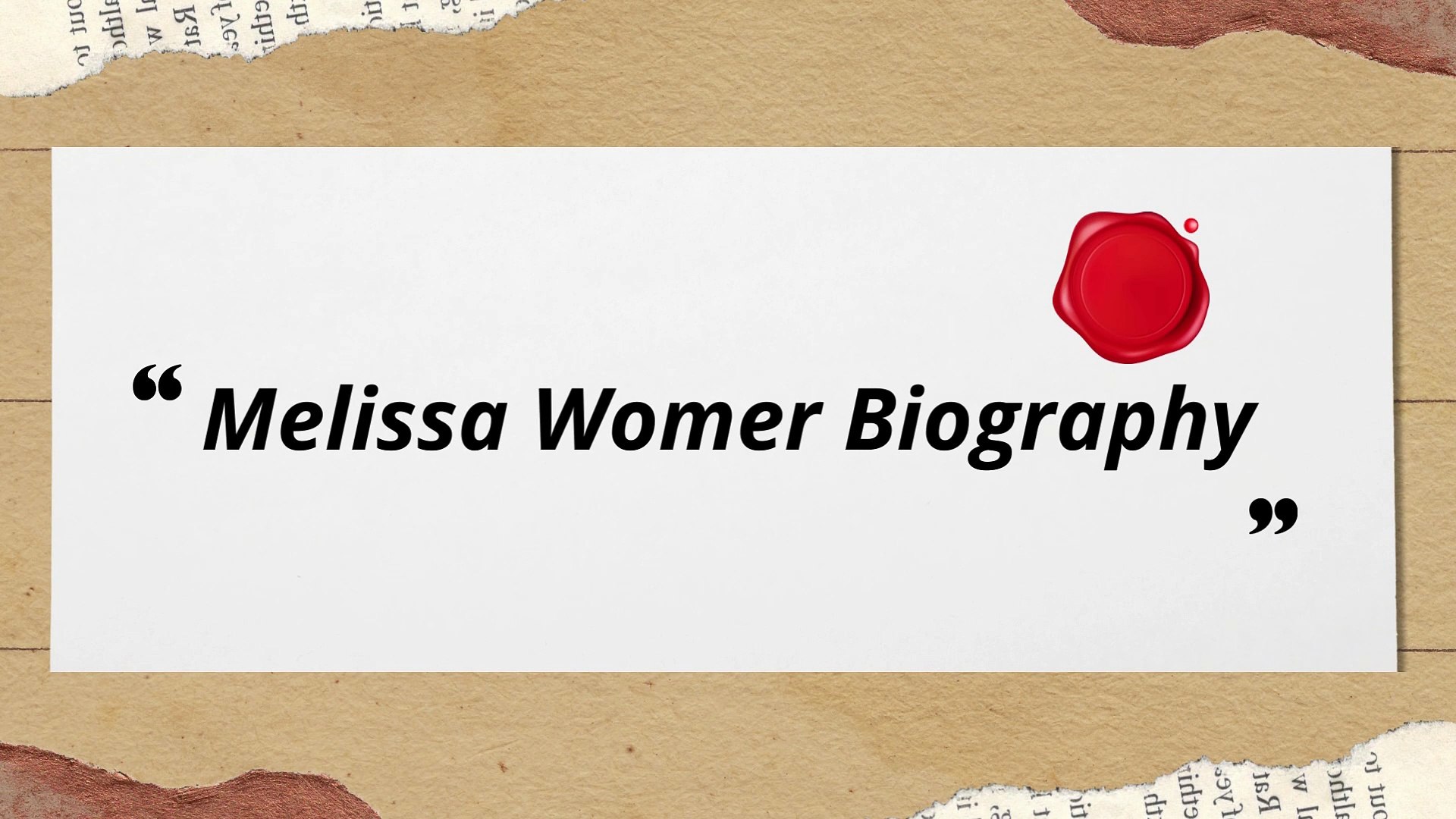 ⁣Melissa Womer : Net Worth, Husband, Life, Career & More