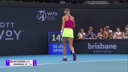 Azarenka returns to Brisbane last four by beating Ostapenko