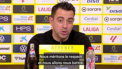 19e j. - Xavi : "Nous méritons le respect et nous allons nous battre pour le titre"