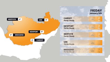 South Wales weather forecast 5 January
