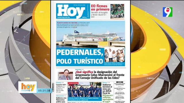 Titulares de prensa dominicana viernes 05 de enero | Hoy Mismo