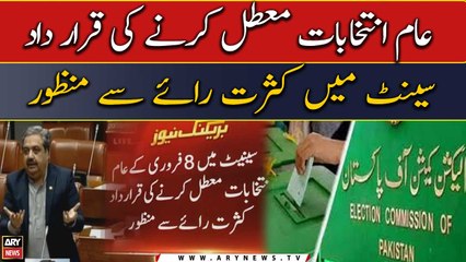 BREAKING NEWS: Senate passes resolution demanding suspension of election schedule