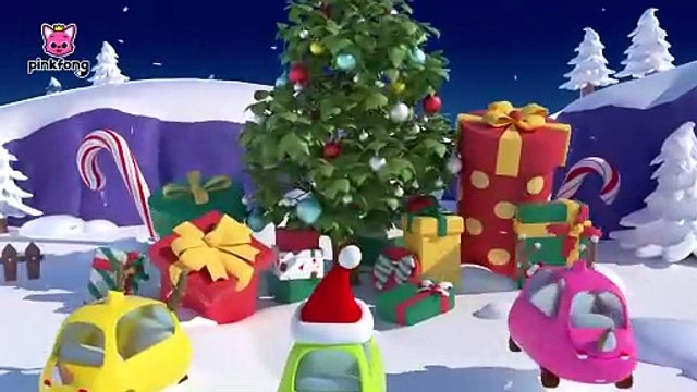 Baby Sharks Jingle Bells Christmas Cars for Kids 3D Toy Cars Pinkfong Baby Shark