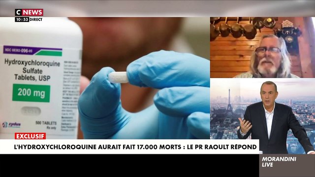 EXCLU: L'hydroxychloroquine a-t-elle tué au moins 17.000 personnes ? Le professeur Didier Raoult affirme dans Morandini Live sur CNews remet en cause les résultats et confirme que ce médicament reste efficace contre le Covid-19