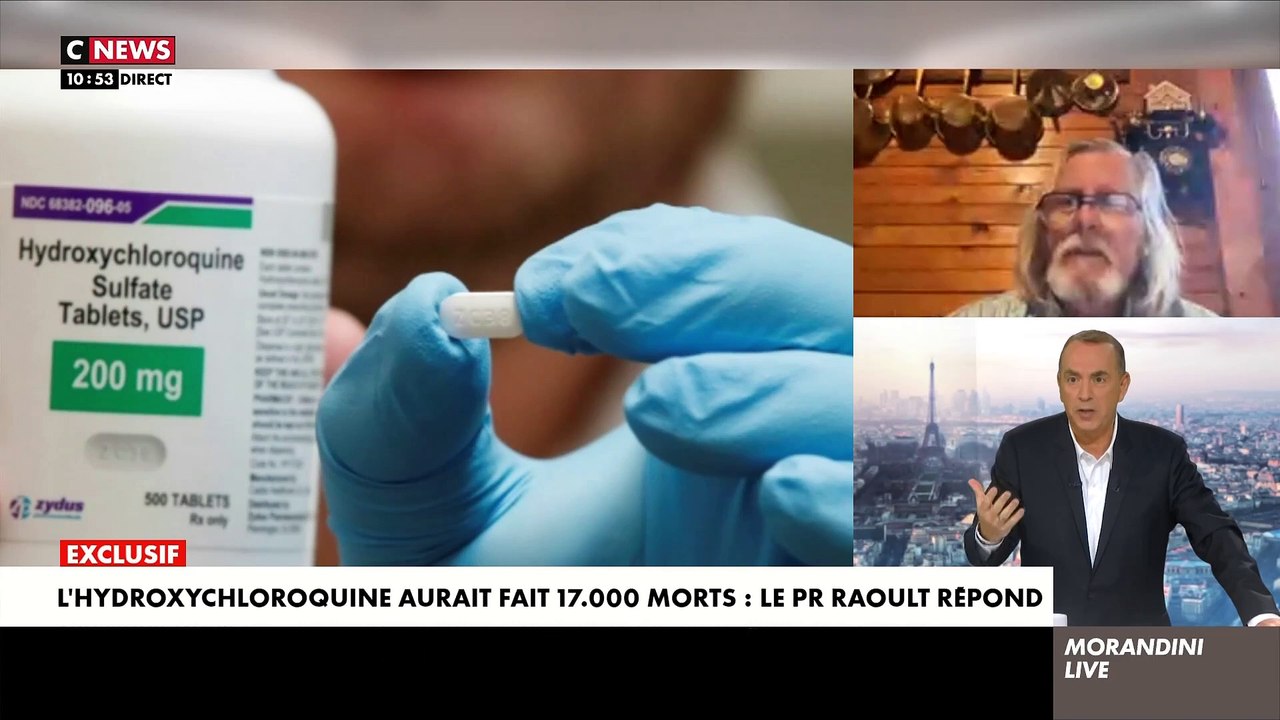 EXCLU: L'hydroxychloroquine a-t-elle tué au moins 17.000 personnes ? Le professeur Didier Raoult affirme dans "Morandini Live" sur CNews remet en cause les résultats et confirme que ce médicament reste efficace contre le Covid-19