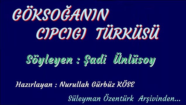 MUĞLA TÜRKÜSÜ GÖKSOĞANIN CIPCIGI