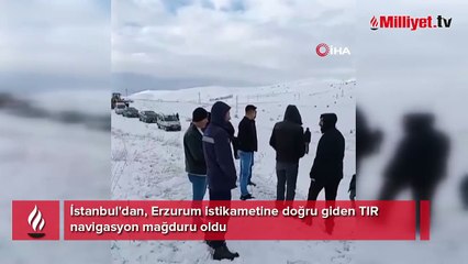 İstanbul'dan Erzurum'a gitmek için yola çıktı! Navigasyon'a güvendi, kendini burada buldu