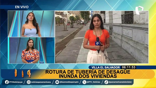 Dos viviendas afectadas por rotura de tubería de desagüe en Villa El Salvador