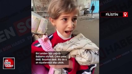 Gazzeli küçük kız yaşadığı korkuyu ağlayarak anlattı