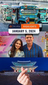 Rappler's highlights: PUV consolidation, Korean Hallyu visa, MMFF 2023 | The wRap | January 5, 2024