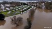 Le inondazioni nel Regno Unito dopo il passaggio della tempesta Henk