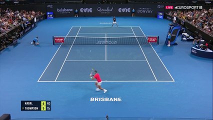 3h25 d'un combat acharné et Nadal chute face à Thompson : le résumé du match