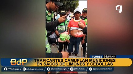 Tumbes: traficantes camuflan municiones en costales de limones y cebollas