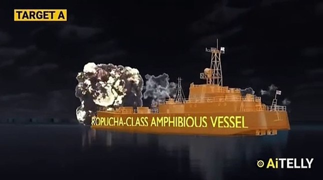 Версия того, как был уничтожен российский большой десантный корабль «Новочеркасск» в порту Феодосии.