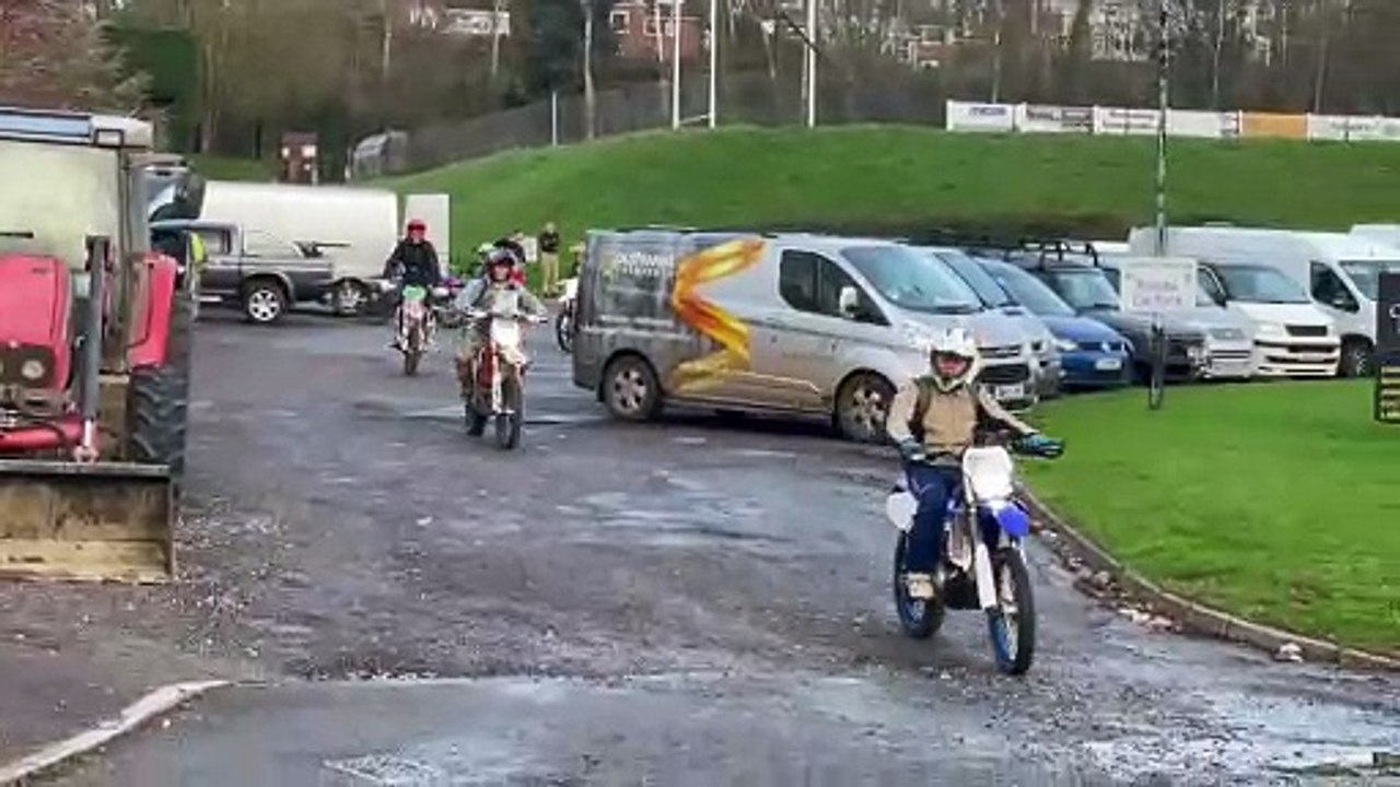 One of the groups leaving for the motorcycle ride for Devon Air Ambulance.  Video by Alan Quick IMG_2800
