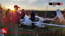 Bursa'da eğitim uçağı tarlaya zorunlu iniş yaptı