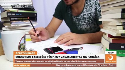 Concursos e seleções oferecem mais de mil oportunidades de emprego em todo estado da Paraíba