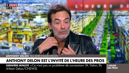 Anthony Delon sur le plateau de L'Heure des Pros, le 5 janvier 2024.