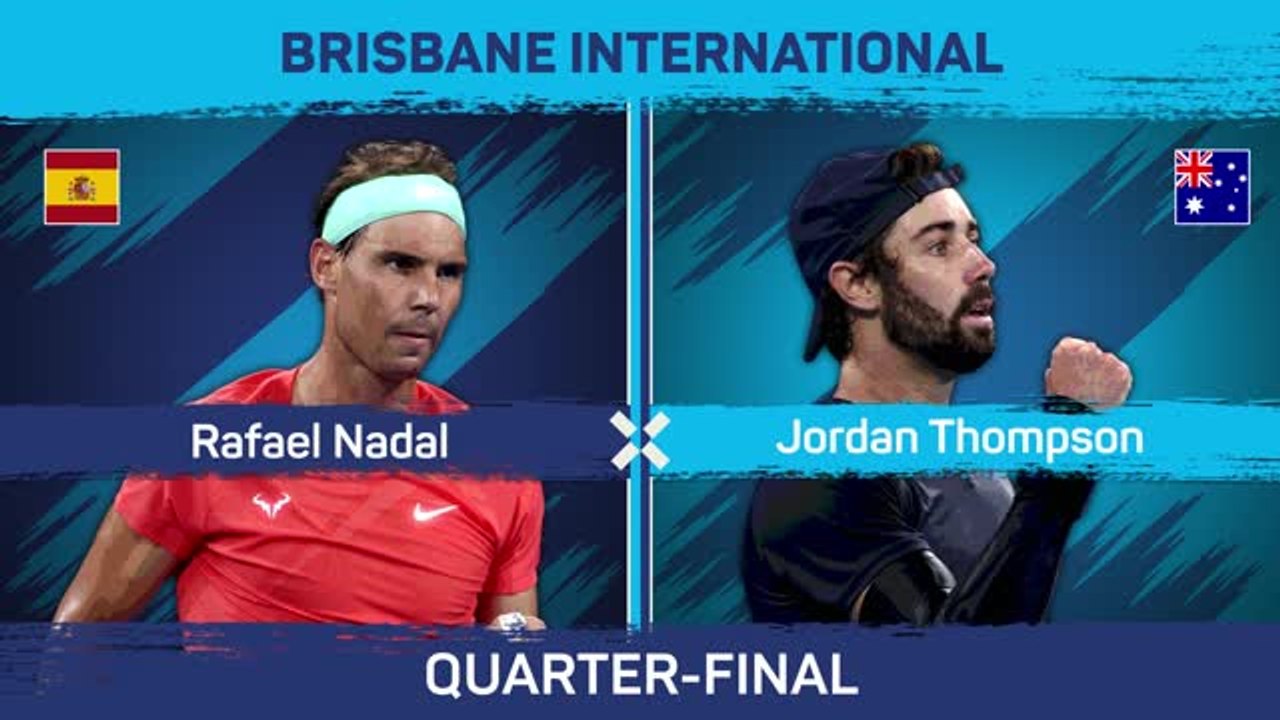 Nadal stunned by Thompson in Brisbane quarters