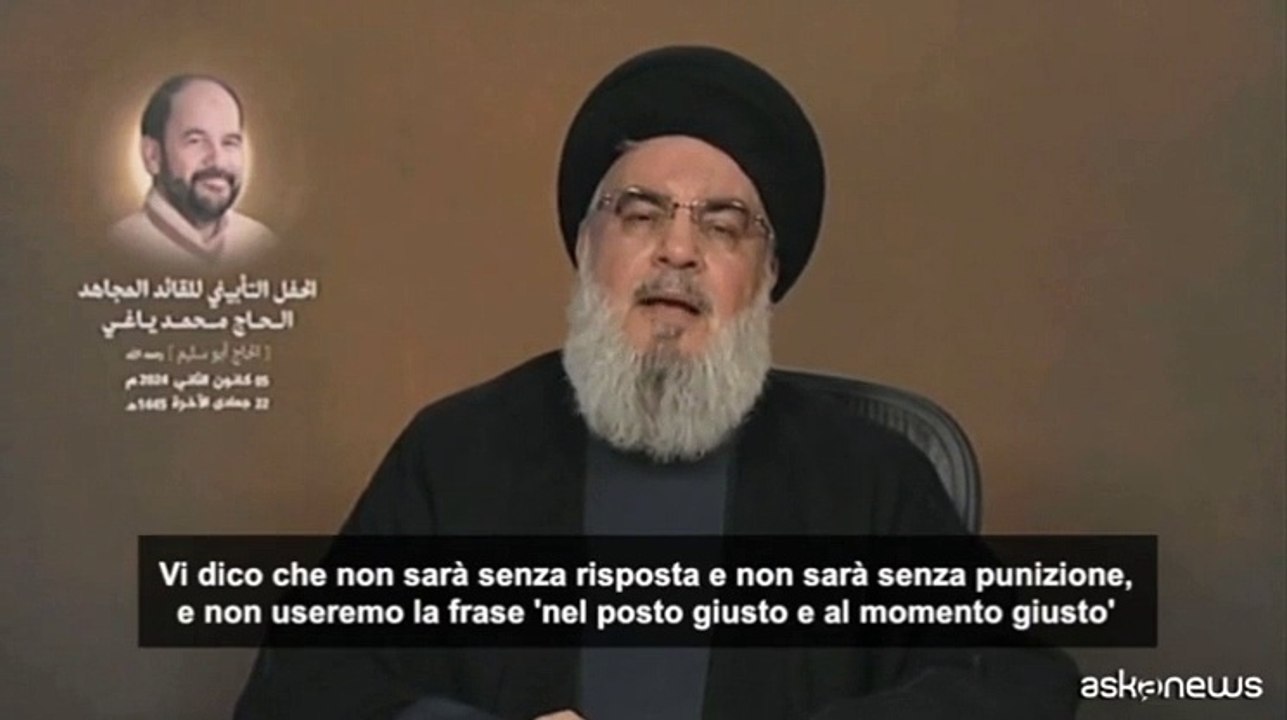 Nasrallah: inevitabile riposta all'uccisione del numero due di Hamas