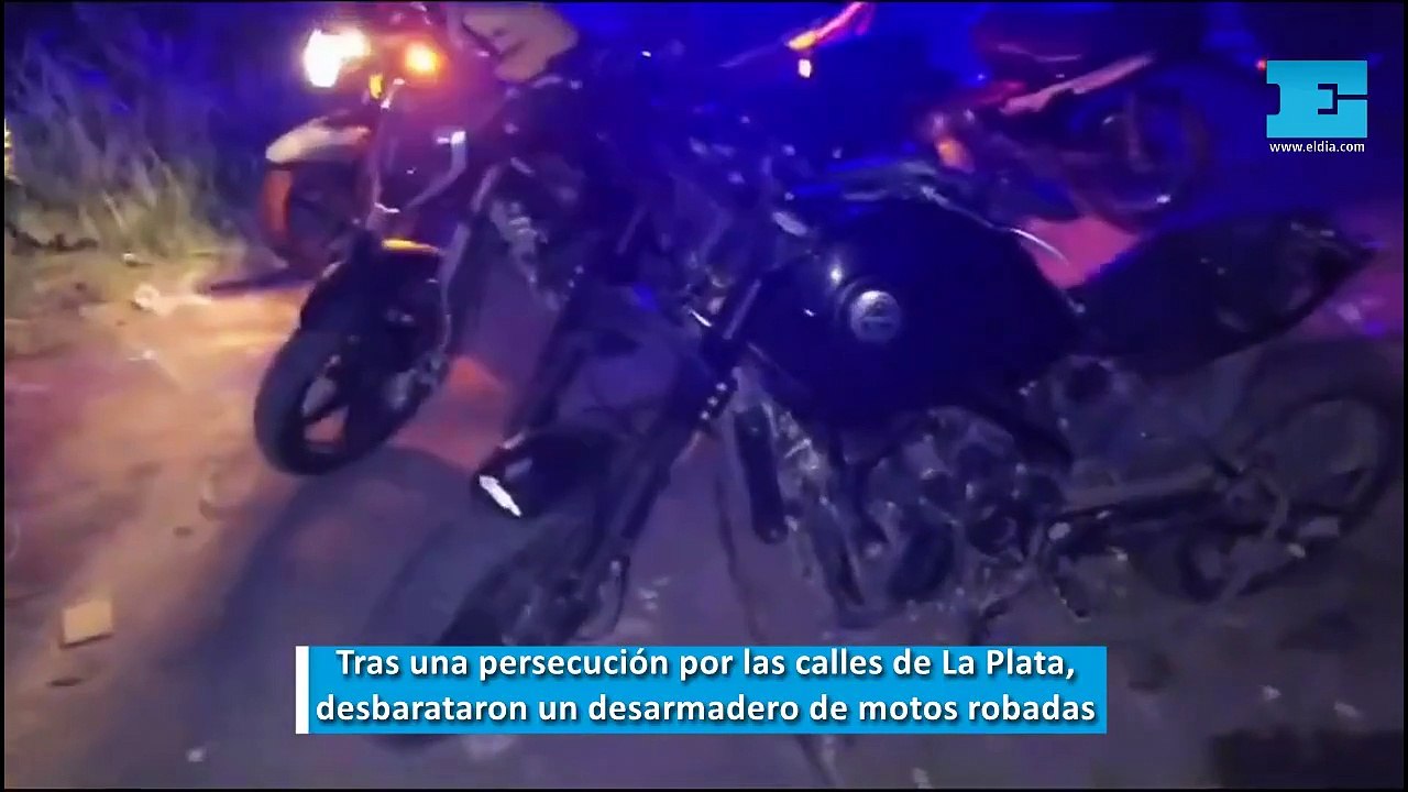Tras una persecución en La Plata, desbarataron un desarmadero de motos robadas
